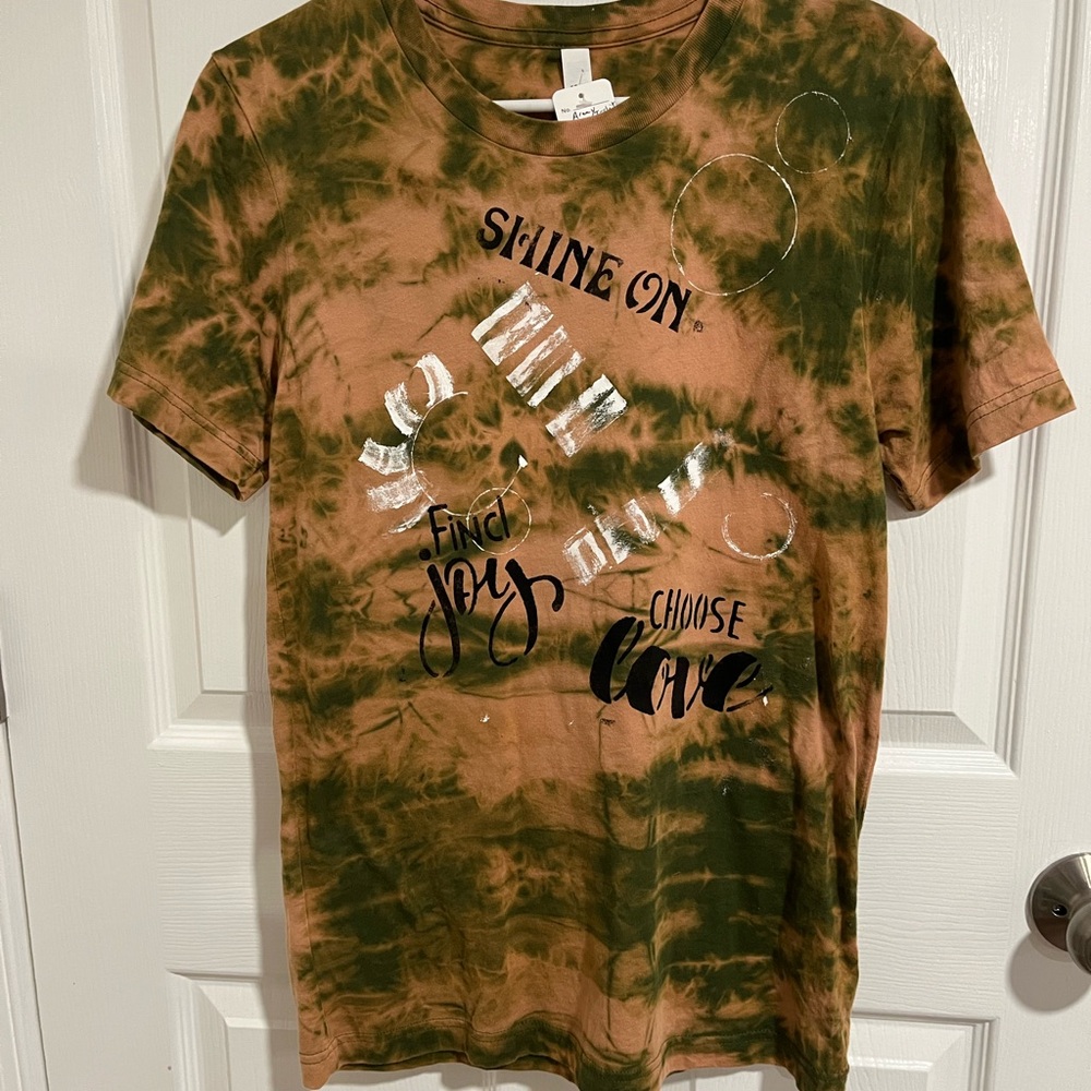 2 t-shirts Bella Canvas Light Brown both size small small.